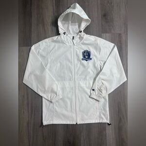 Champion Old Dominion University (ODU) White Windbreaker with Blue Emblem